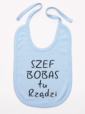 szef bobas tu rządzi śliniak niemowlęcy kolor błękitny 247