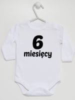 sześć miesięcy body z długim rękawem kolor biały 018