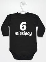 sześć miesięcy body z długim rękawem kolor czarny 018