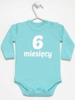 sześć miesięcy body z długim rękawem kolor miętowy 018