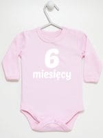 sześć miesięcy body z długim rękawem kolor różowy 018