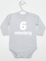 sześć miesięcy body z długim rękawem kolor szary 018
