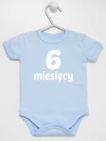 sześć miesięcy body z krótkim rękawem kolor błękitny 018