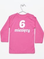 sześć miesięcy koszulka z długim rękawem kolor ciemny różowy 018