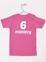 sześć miesięcy koszulka z krótkim rękawem kolor ciemny różowy 018