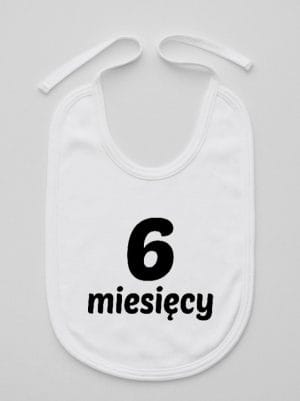 sześć miesięcy śliniak niemowlęcy kolor biały 018