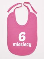 sześć miesięcy śliniak niemowlęcy kolor ciemny różowy 018