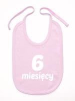 sześć miesięcy śliniak niemowlęcy kolor różowy 018