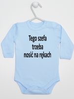 tego szefa trzeba nosić na rękach body z długim rękawem kolor błękitny 132