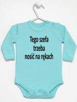 tego szefa trzeba nosić na rękach body z długim rękawem kolor miętowy 132