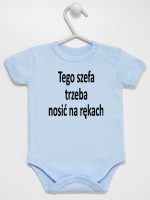 tego szefa trzeba nosić na rękach body z krótkim rękawem kolor błękitny 132