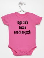 tego szefa trzeba nosić na rękach body z krótkim rękawem kolor ciemny rózowy 132