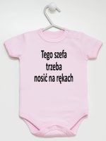 tego szefa trzeba nosić na rękach body z krótkim rękawem kolor różowy 132