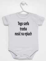 tego szefa trzeba nosić na rękach body z krótkim rękawem kolor szary 132