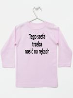 tego szefa trzeba nosić na rękach koszulka z długim rękawem kolor różowy 132