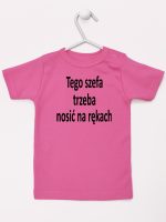 tego szefa trzeba nosić na rękach koszulka z krótkim rękawem kolor ciemny różowy 132