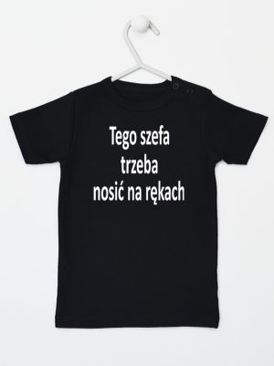 tego szefa trzeba nosić na rękach koszulka z krótkim rękawem kolor czarny 132