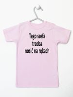 tego szefa trzeba nosić na rękach koszulka z krótkim rękawem kolor różowy 132