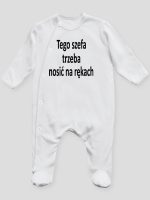 tego szefa trzeba nosić na rękach pajacyk śpioszek ze stópkami 132 tego szefa trzeba nosić na rękach pajacyk śpioszek ze stópkami 132
