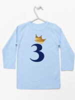 trójka z korona na trzecie urodziny koszulka z długim rękawem kolor błękitny 258 trójka z korona na trzecie urodziny koszulka z długim rękawem kolor błękitny 258