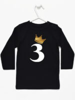 trójka z korona na trzecie urodziny koszulka z długim rękawem kolor czarny 258 trójka z korona na trzecie urodziny koszulka z długim rękawem kolor czarny 258