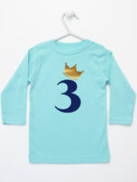 trójka z korona na trzecie urodziny koszulka z długim rękawem kolor miętowy 258 trójka z korona na trzecie urodziny koszulka z długim rękawem kolor miętowy 258