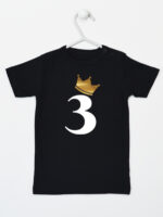 trójka z korona na trzecie urodziny koszulka z krótkim rękawem kolor czarny 258 trójka z korona na trzecie urodziny koszulka z krótkim rękawem kolor czarny 258