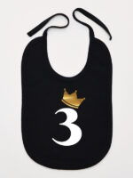 trójka z korona na trzecie urodziny śliniak niemowlęcy kolor czarny 258 trójka z korona na trzecie urodziny śliniak niemowlęcy kolor czarny 258
