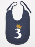 trójka z korona na trzecie urodziny śliniak niemowlęcy kolor granatowy 258 trójka z korona na trzecie urodziny śliniak niemowlęcy kolor granatowy 258