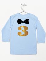 trójka z muszką na trzecie urodziny koszulka z długim rękawem kolor błękitny 221 trójka z muszką na trzecie urodziny koszulka z długim rękawem kolor błękitny 221