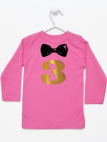 trójka z muszką na trzecie urodziny koszulka z długim rękawem kolor ciemny różowy 221 trójka z muszką na trzecie urodziny koszulka z długim rękawem kolor ciemny różowy 221