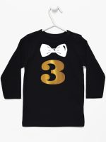 trójka z muszką na trzecie urodziny koszulka z długim rękawem kolor czarny 221 trójka z muszką na trzecie urodziny koszulka z długim rękawem kolor czarny 221