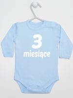 trzy miesiące body z długim rękawem kolor błękitny 015 trzy miesiące body z długim rękawem kolor błękitny 015