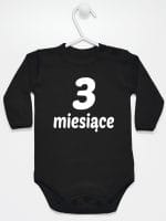 trzy miesiące body z długim rękawem kolor czarny 015 trzy miesiące body z długim rękawem kolor czarny 015