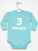 trzy miesiące body z długim rękawem kolor miętowy 015 trzy miesiące body z długim rękawem kolor miętowy 015