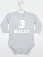trzy miesiące body z długim rękawem kolor szary 015 trzy miesiące body z długim rękawem kolor szary 015