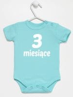 trzy miesiące body z krótkim rękawem kolor miętowy 015 trzy miesiące body z krótkim rękawem kolor miętowy 015