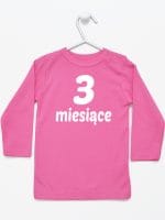 trzy miesiące koszulka z długim rękawem kolor ciemny różowy 015