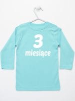 trzy miesiące koszulka z długim rękawem kolor miętowy 015