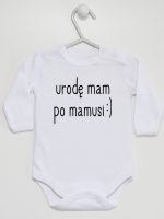 urodę mam po mamusi body z długim rękawem kolor biały 087 urodę mam po mamusi body z długim rękawem kolor biały 087