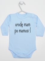 urodę mam po mamusi body z długim rękawem kolor błękitny 087 urodę mam po mamusi body z długim rękawem kolor błękitny 087