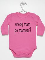 urodę mam po mamusi body z długim rękawem kolor ciemny różowy 087 urodę mam po mamusi body z długim rękawem kolor ciemny różowy 087