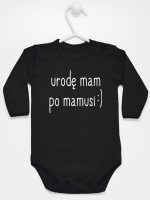 urodę mam po mamusi body z długim rękawem kolor czarny 087 urodę mam po mamusi body z długim rękawem kolor czarny 087