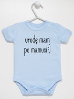 urodę mam po mamusi body z krótkim rękawem kolor błękitny 087 urodę mam po mamusi body z krótkim rękawem kolor błękitny 087