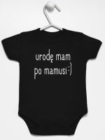 urodę mam po mamusi body z krótkim rękawem kolor czarny 087 urodę mam po mamusi body z krótkim rękawem kolor czarny 087
