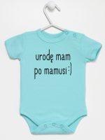 urodę mam po mamusi body z krótkim rękawem kolor miętowy 087 urodę mam po mamusi body z krótkim rękawem kolor miętowy 087