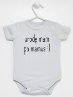 urodę mam po mamusi body z krótkim rękawem kolor szary 087 urodę mam po mamusi body z krótkim rękawem kolor szary 087