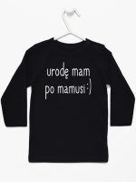 urodę mam po mamusi koszulka z długim rękawem kolor czarny 087