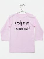 urodę mam po mamusi koszulka z długim rękawem kolor różowy 087