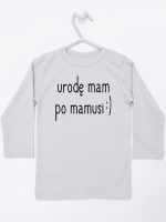 urodę mam po mamusi koszulka z długim rękawem kolor szary 087